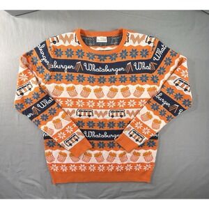 Whataburger Ugly Christmas Sweater Men's Large Holiday Texas Vibes